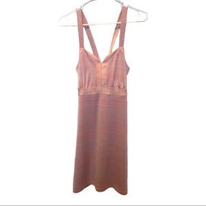 Columbia Sports Dress Sleeveless fine orange and pink stripe Medium